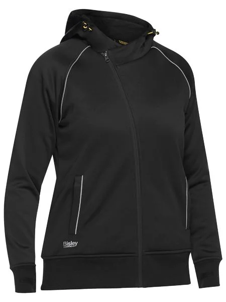 Classic hoodie for layering in cooler months -BKL6925 Bisley Women's Fleece Zip From Hoodie With Sherpa