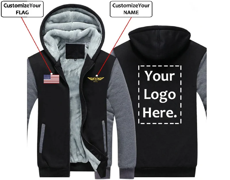 Stylish hoodie for an easy street style look -THE CUSTOM FLAG, LOGO & NAME WITH BADGE WINTER HOODIES JACKETS FLEECE SWEATSHIRT WORKOUT WARM THICK FULL ZIP COATSS