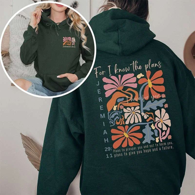 Comfortable hoodie for all-season wear -For I Know The Plants Wildflower Hoodie