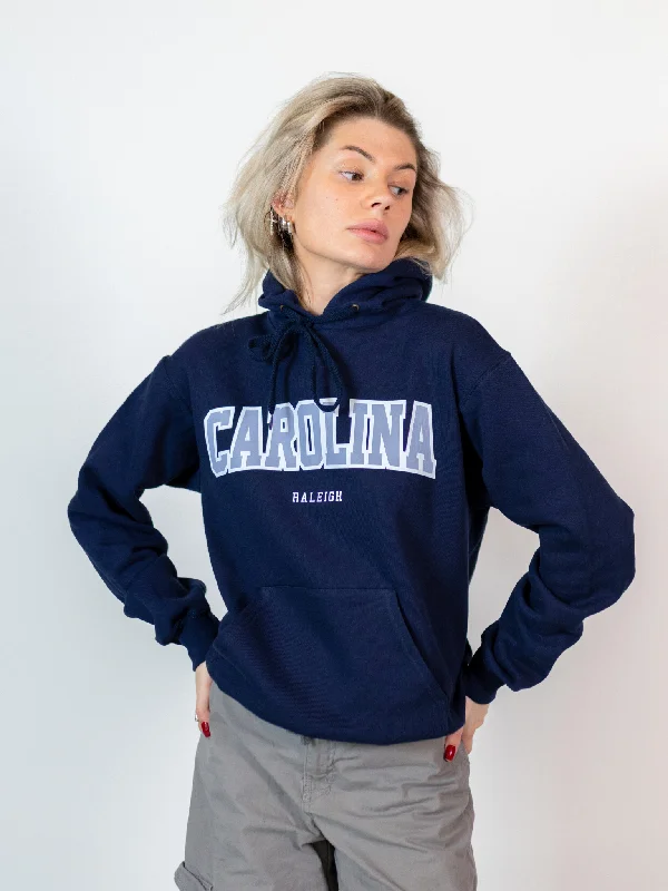 Trendy hoodie with unique details for creative fashion -CAROLINA HOODIE - NAVY