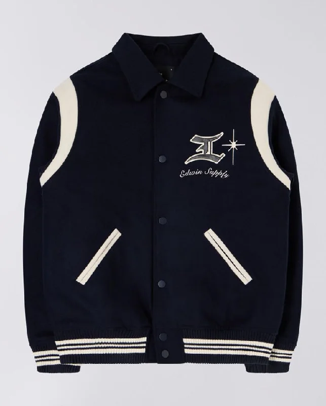 Cozy fleece jackets for outdoor warmth -Campus Jacket NAVY