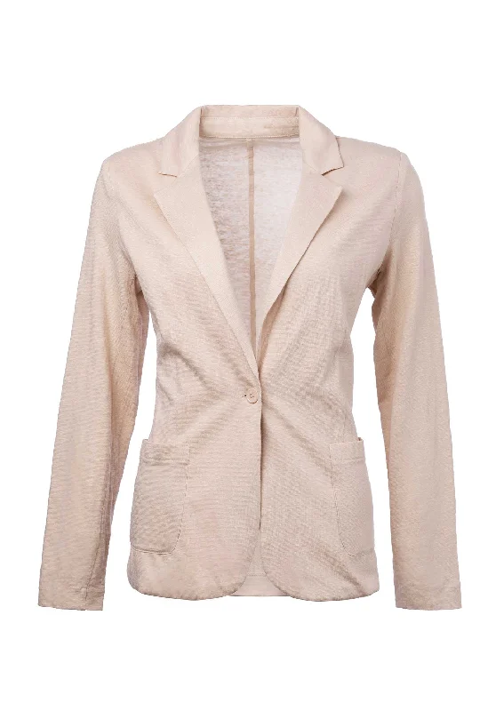 Trendy jackets for a bold look -Jacket  Lej1button Sand