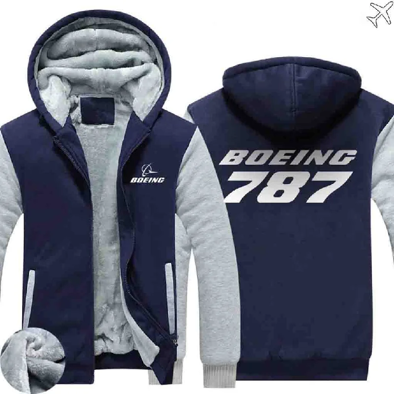 Trendy hoodie for hanging out in style -BOEING 787 ZIPPER SWEATERS