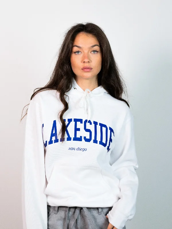 Graphic hoodie for a bold statement -LAKESIDE HOODIE - HVID