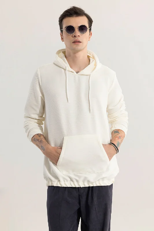 Soft hoodie for all-day casual comfort -Supine White Hoodie