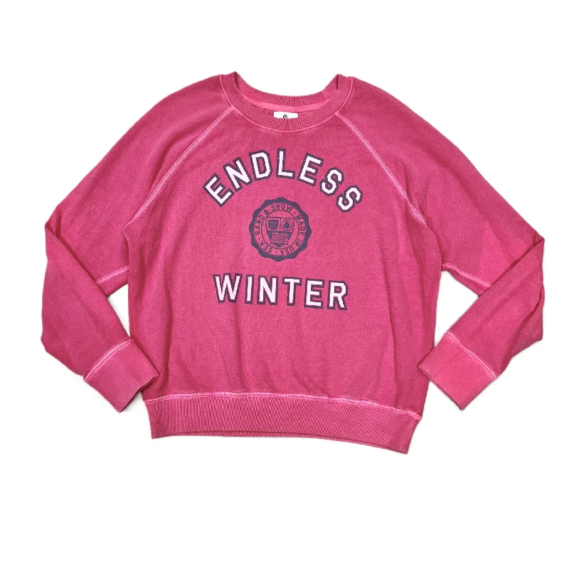 Stylish sweatshirt with eye-catching graphics -Sweatshirt Crewneck By Sundry In Pink, Size: S