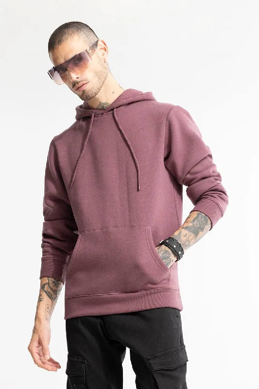 Trendy oversized hoodie for street style -Glinter Mauve Hoodie