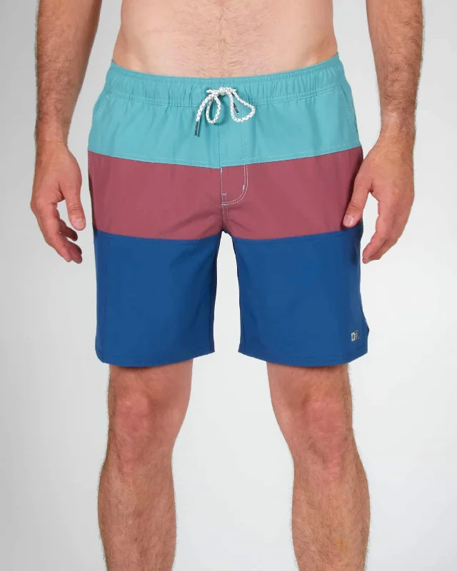 Trendy oversized shorts for urban looks -Beacons 2 Elastic Boardshort - Plum