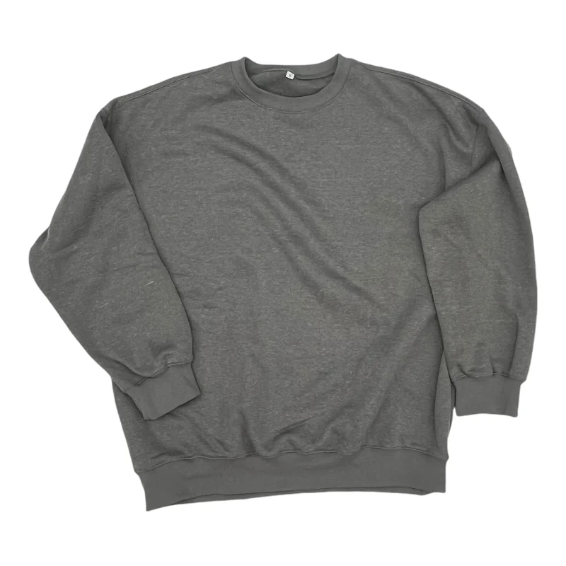 Athletic sweatshirt with breathable fabric -SWEATSHIRT CREWNECK by    CLOTHES MENTOR In GREY, Size: S