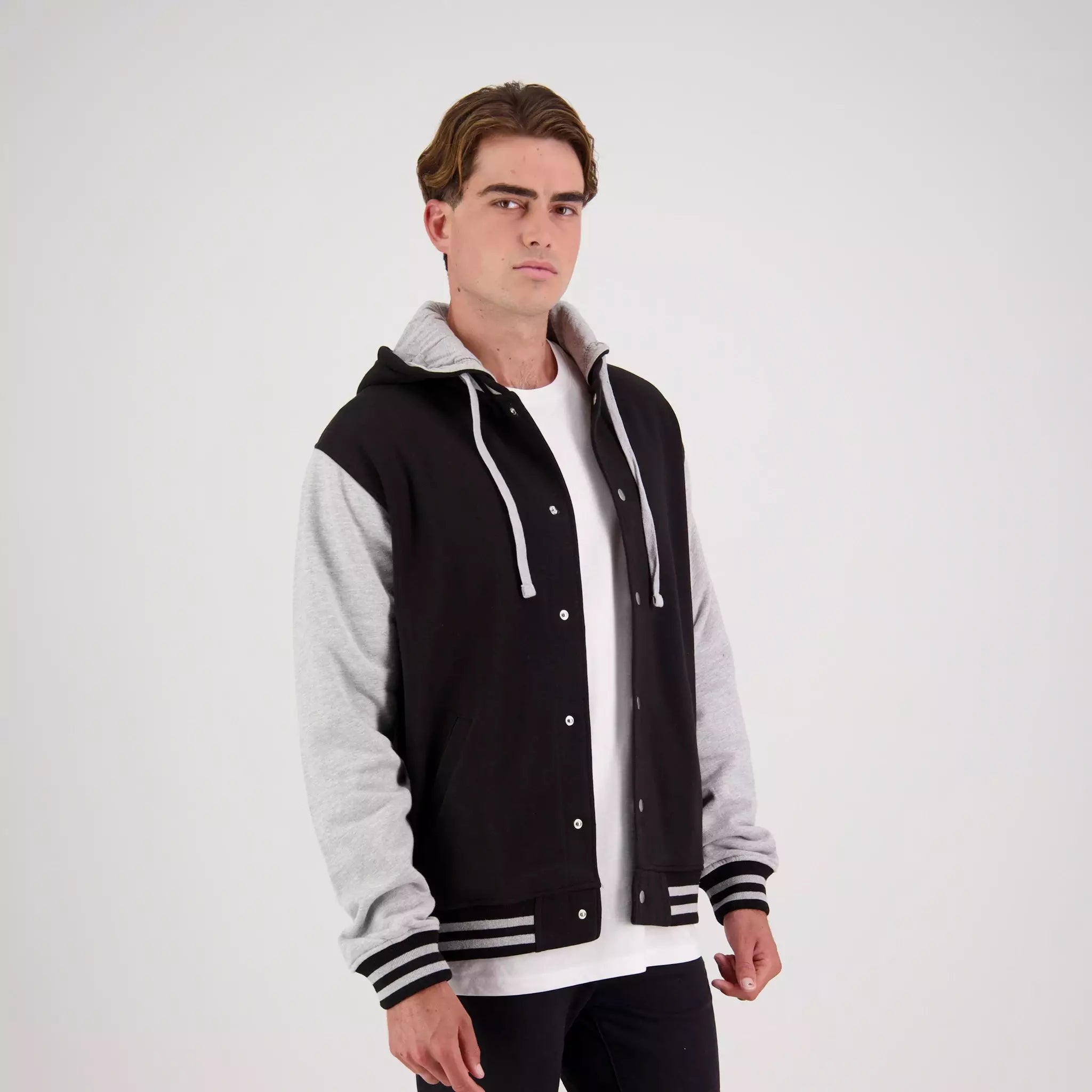 Warm hoodie for winter sports -HLM  Cloke Adults Hooded Letterman Jackets