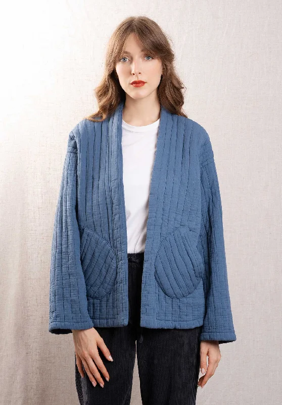 Lightweight casual jackets for layering -Jacket 50037b Blue