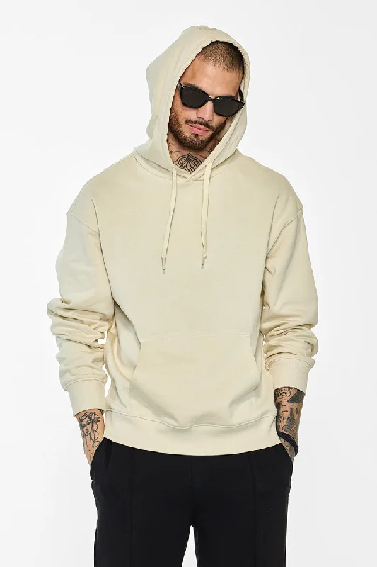 Trendy hoodie for running errands -Core Lab Cream Solid Hoodie