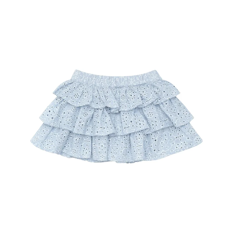 Skirts with patterned accents for stylish looks -Huxbaby Broderie Frill Skirt