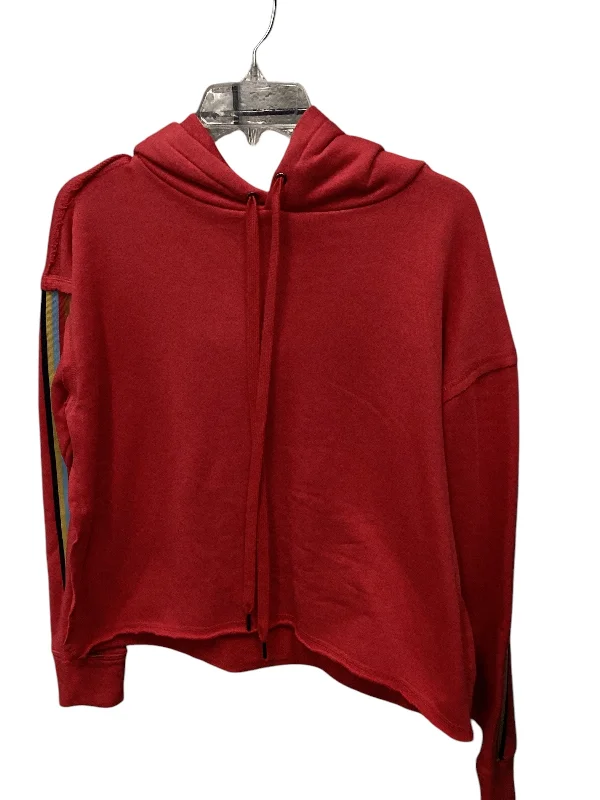 Trendy sweatshirt with sporty appeal -Sweatshirt Hoodie By Evereve In Red, Size: S