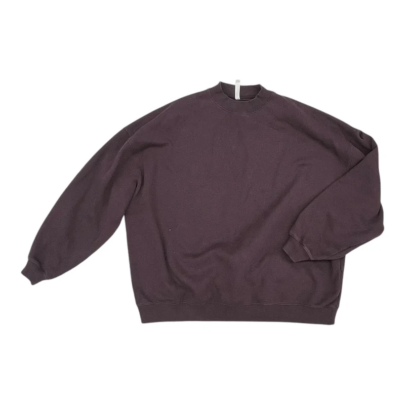 Relaxed sweatshirt for outdoor relaxation -Sweatshirt Crewneck By Fabletics In Purple, Size:M