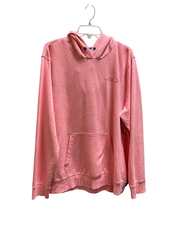 Comfortable sweatshirt for everyday use -Sweatshirt Hoodie By Vineyard Vines In Pink, Size: Xxl