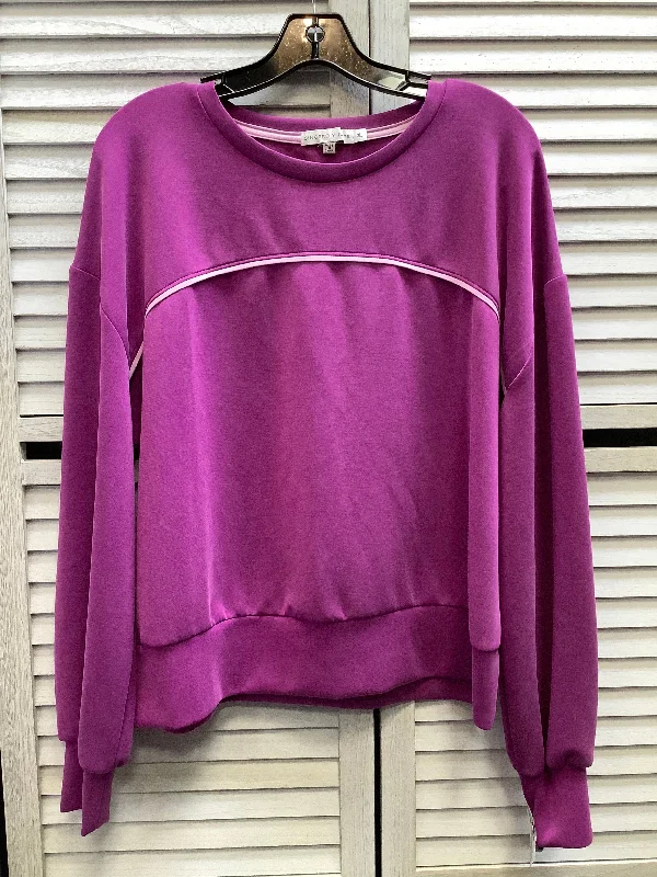 Trendy sweatshirt for fashion lovers -Sweatshirt Crewneck By Clothes Mentor In Purple, Size: Xl