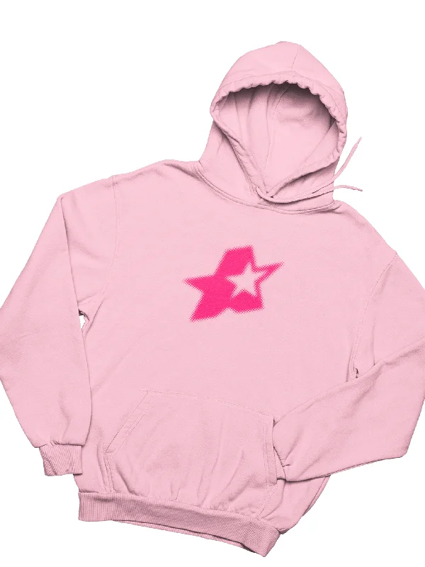 Cozy hoodie for a comfortable fit on colder days -SHOOTING STAR HOODIE - LYSERØD