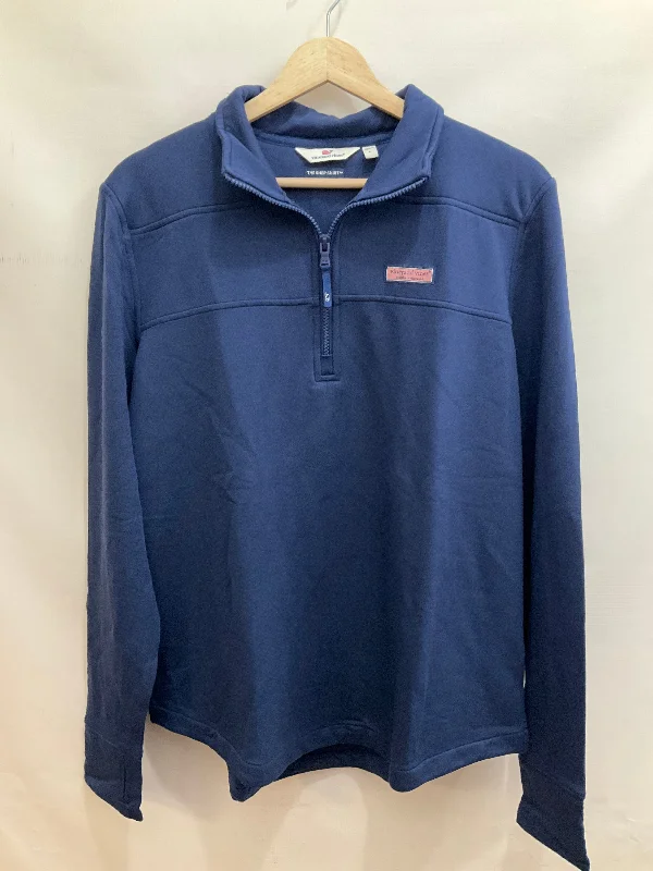 Comfy sweatshirt for a sporty casual look -Sweatshirt Crewneck By Vineyard Vines In Blue, Size: L