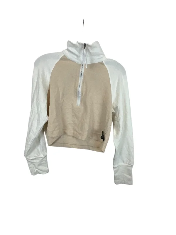 Relaxed sweatshirt with a comfortable fit -Sweatshirt Collar By Pilcro In Cream, Size: S