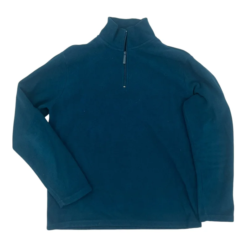 Comfortable sweatshirt with a simple design -SWEATSHIRT CREWNECK by    CLOTHES MENTOR In TEAL, Size: M