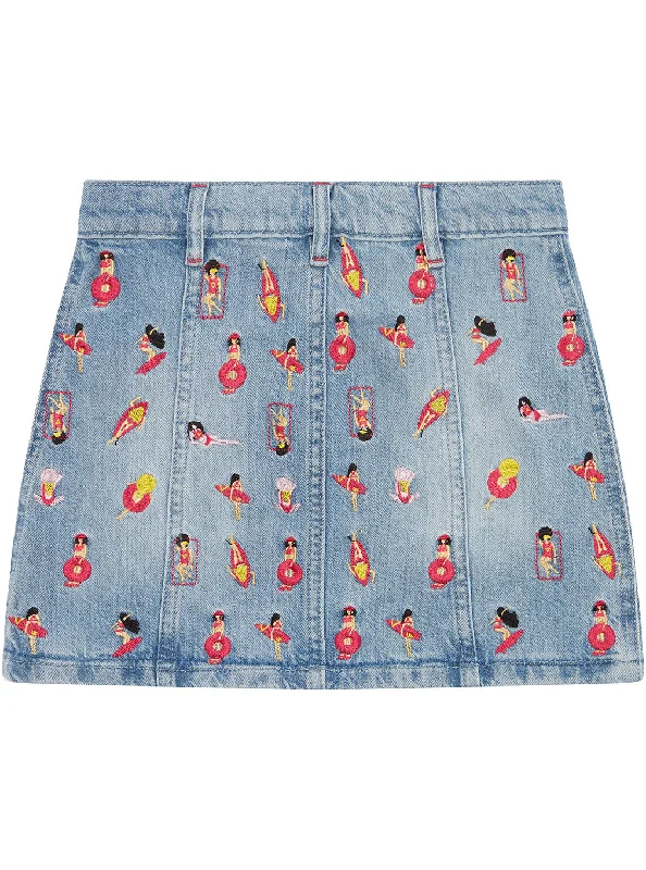 Blue Denim Surf Girl Mini Skirt (7-16)