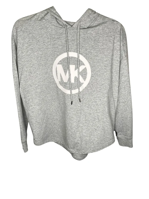 Stylish sweatshirt with a minimalist design -Sweatshirt Hoodie By Michael Kors In Grey, Size: S