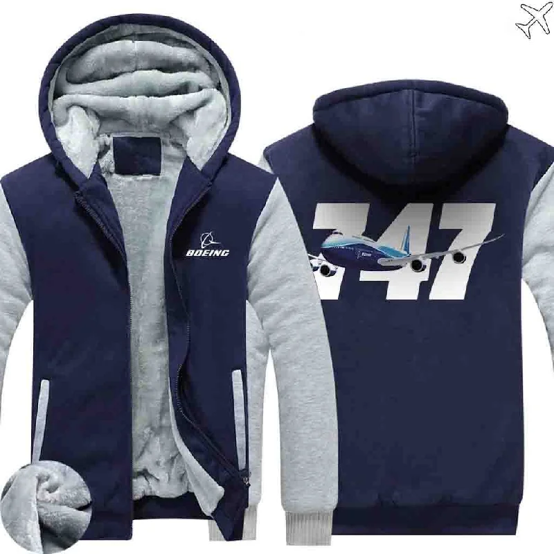 Classic hoodie for keeping warm and stylish -BOEING 747 ZIPPER SWEATERS