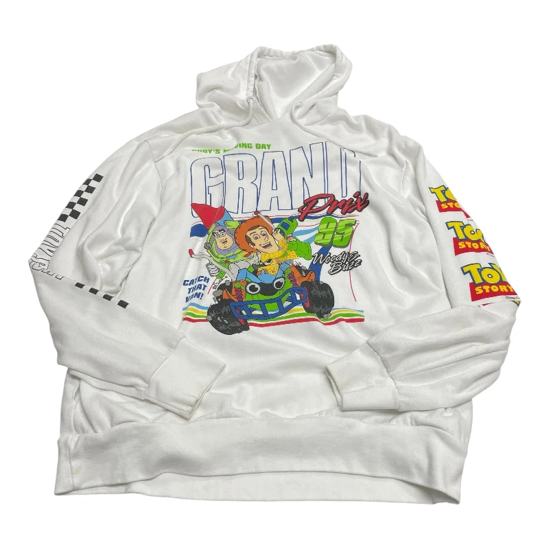 Relaxed sweatshirt with a comfortable fit -Sweatshirt Hoodie By Disney Store In White, Size: Xl