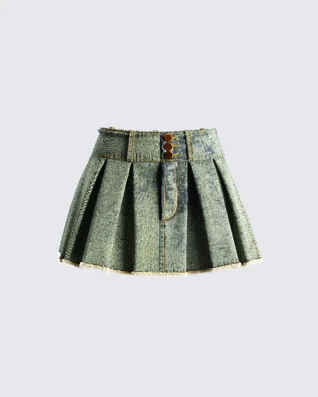 Skirts for easy summer outfits -Richelle Washed Denim Mini Skirt