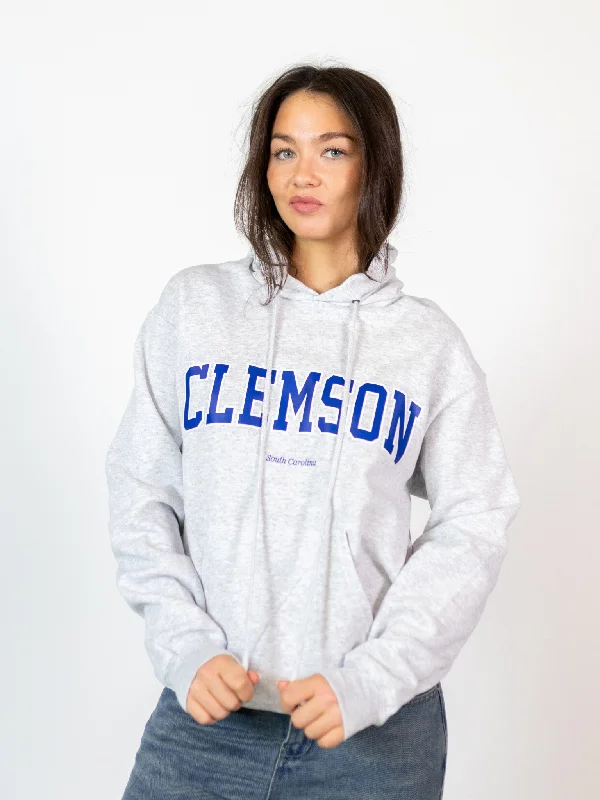 Soft hoodie for versatile fashion looks -CLEMSON HOODIE - GRÅ