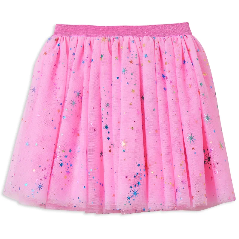 Skirts with metallic accents for a bold look -Milky Rainbow Foil Tutu Skirt