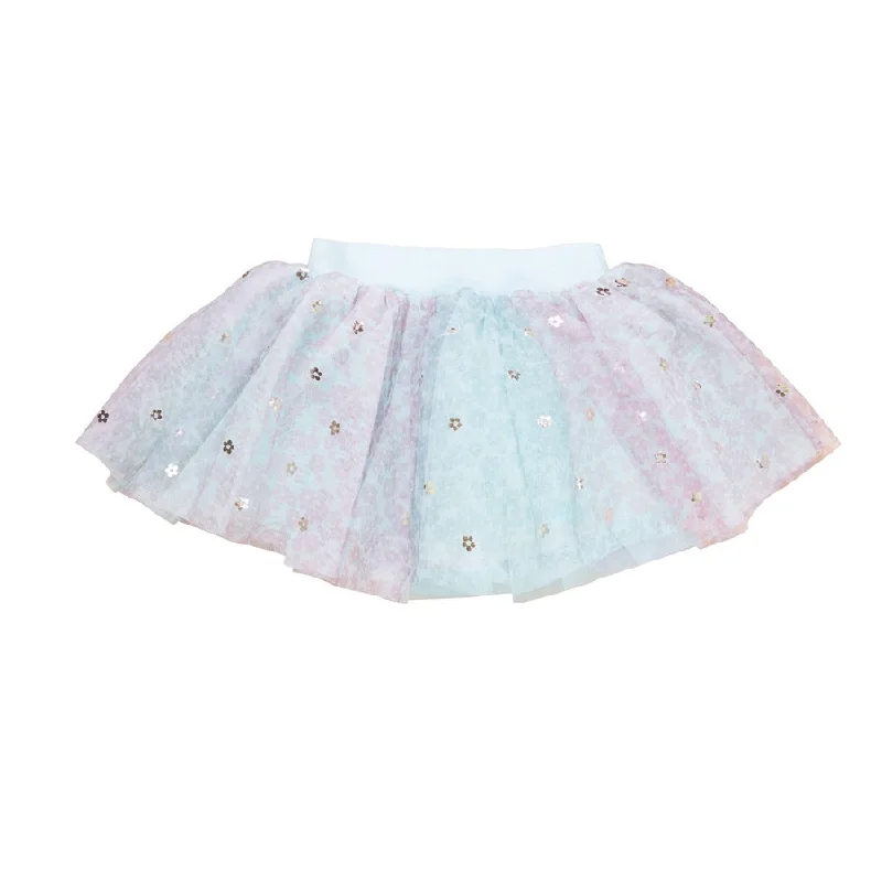 Skirts for a trendy, casual look -Huxbaby Rainbow Flower Tulle Skirt - Multi