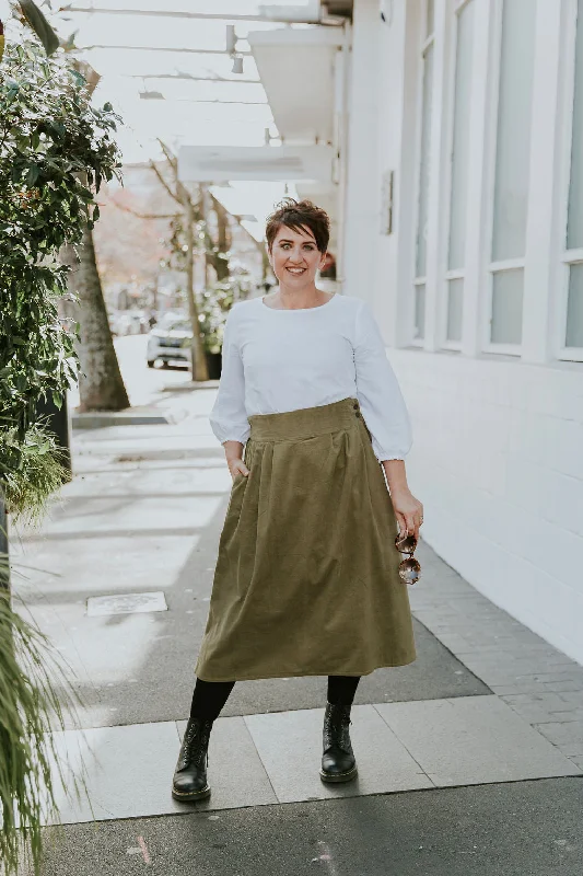 Skirts with floral prints for a feminine touch -The Nightingale Skirt - Green