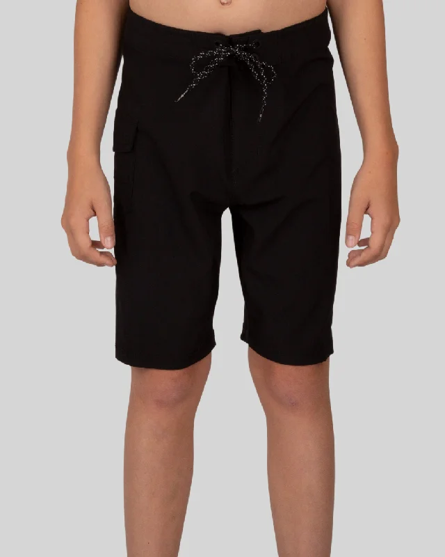 Loose-fit cotton shorts for women -Lowtide Boys Boardshort - Black