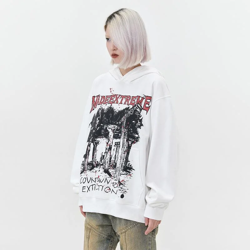 Cozy hoodie for warm winter fashion -Countdown To Extinction Graphic Hoodie