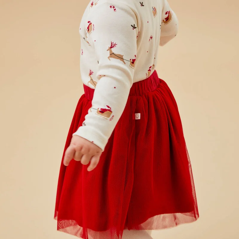 Skirts with bold prints for fun fashion -Ruby Ribbed Tutu Skirt