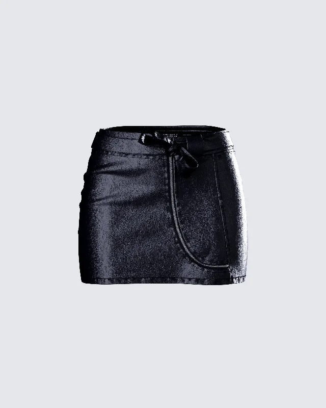 Skirts for formal occasions -Darah Black Micro Mini Skirt