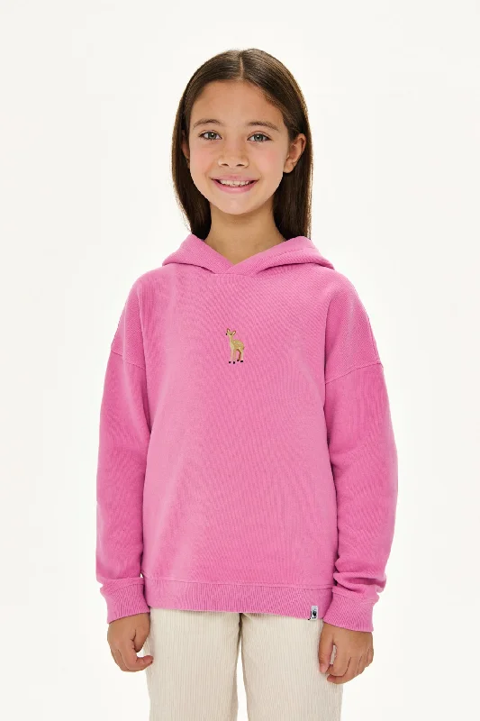 Hoodie with reflective details for outdoor activities -Ceylan SuperSoft Çocuk Hoodie -  Pembe