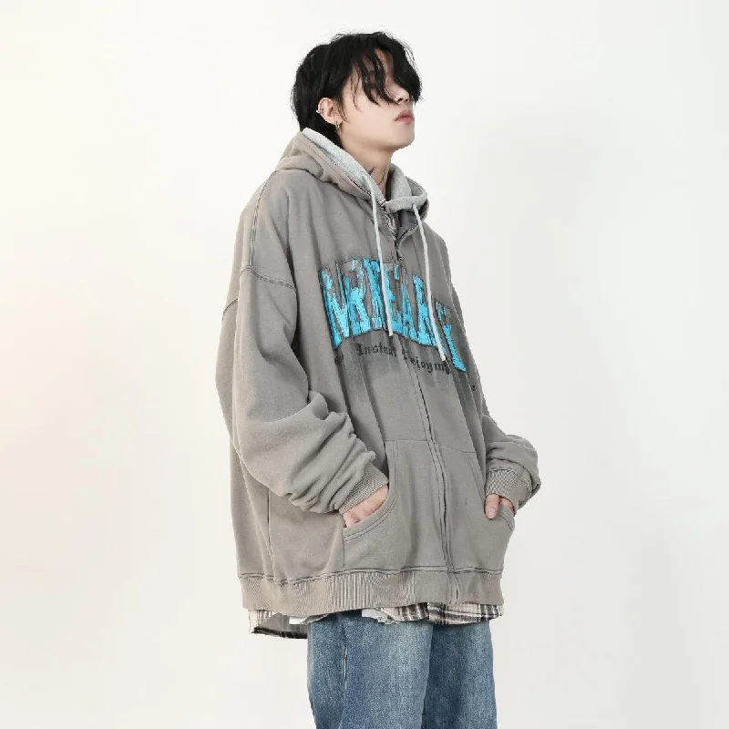 Comfortable pullover hoodie for easy wear -Smoking Text Retro Hoodie