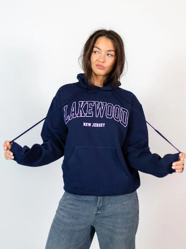 Relaxed hoodie for cool evenings -LAKEWOOD HOODIE - NAVY