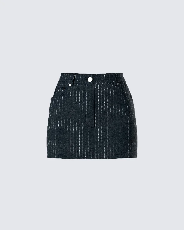 Skirts for a casual yet chic appearance -Jennifer Black Stripe Mini Skirt