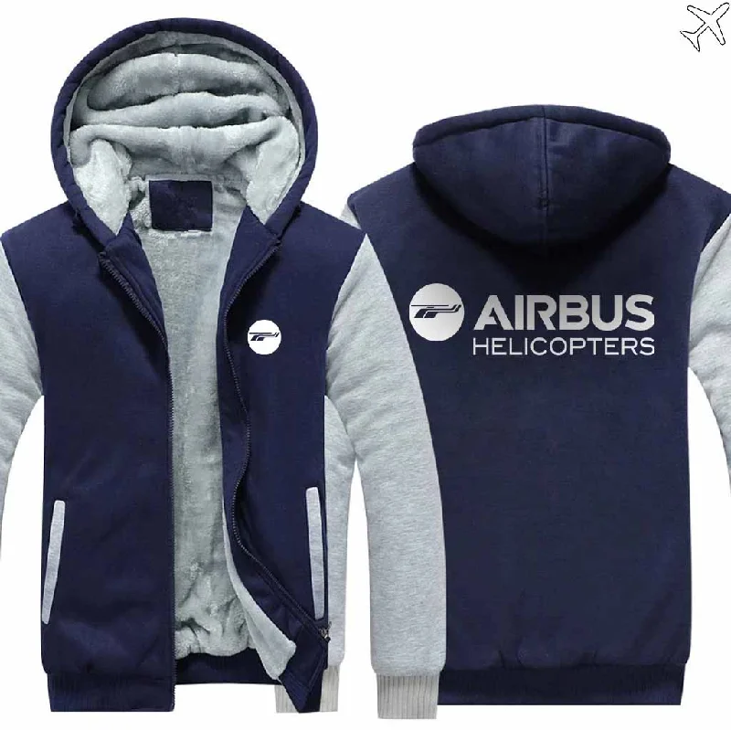 Stylish hoodie with unique accents for a custom look -AIRBUS HELICOPTER ZIPPER SWEATERS