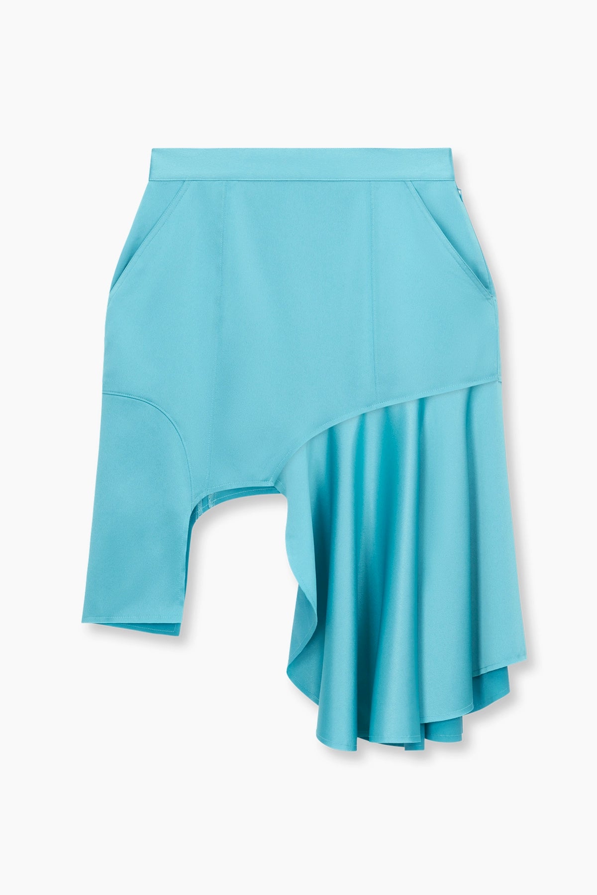 Color-block skirts for bold style -ASYMMETRICAL SKIRT | TEAL