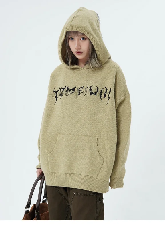 Stylish hoodie with a fitted look -Centipede Knit Hoodie