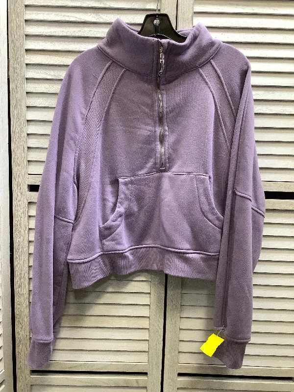 Stylish sweatshirt for travel comfort -Sweatshirt Collar By Clothes Mentor In Purple, Size: Xl