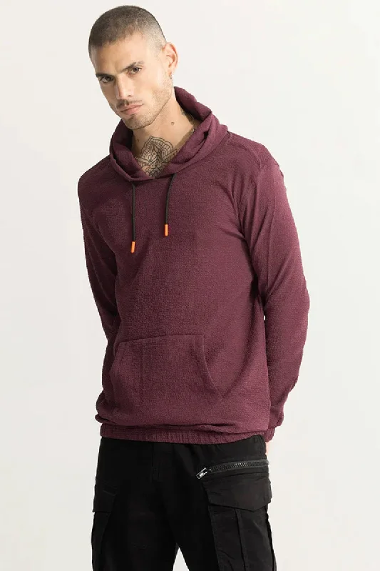 Comfortable hoodie for weekend wear -Sqishy Maroon Hoodie