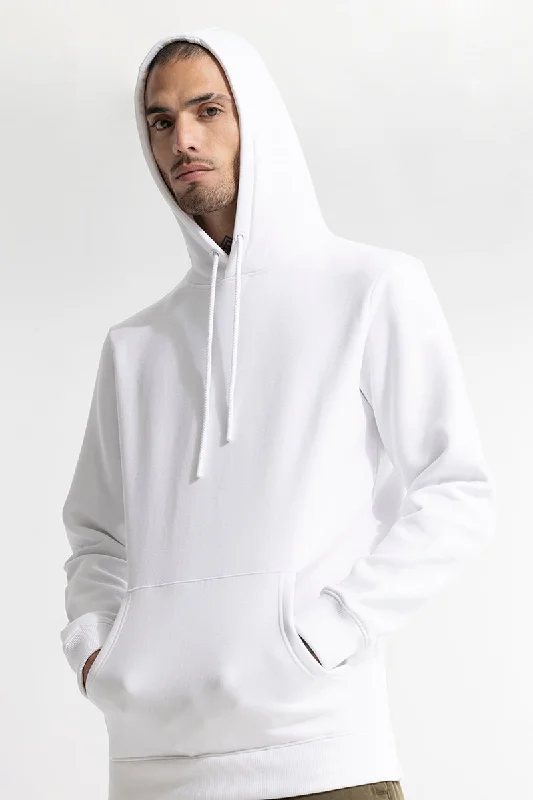 Hooded sweatshirt for sports activities -Glinter White Hoodie