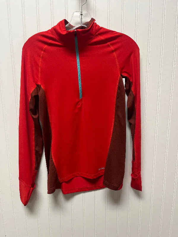 Comfortable sweatshirt for movie nights -Athletic Sweatshirt Collar By Patagonia In Red, Size: Xs