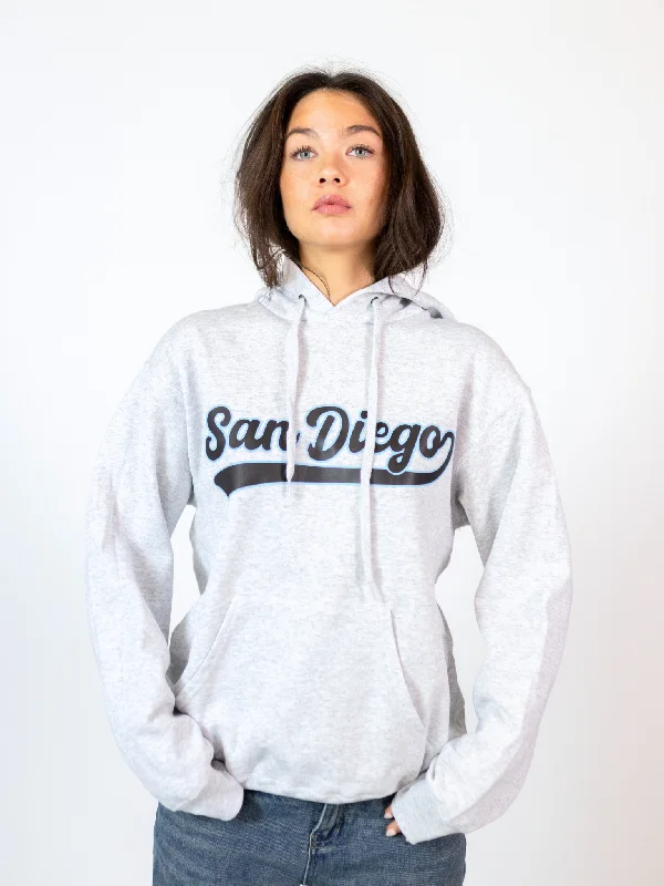 Cozy hoodie for a relaxed winter look -SAN DIEGO HOODIE - GRÅ